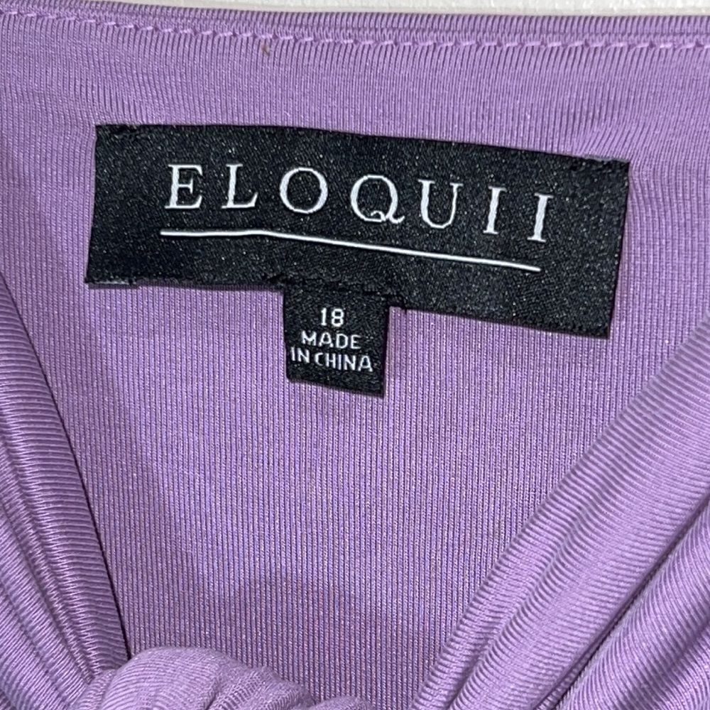 Sexy Purple Sleeveless Plus Size Dress By Eloquii. Size 18 - Picture 6 of 10